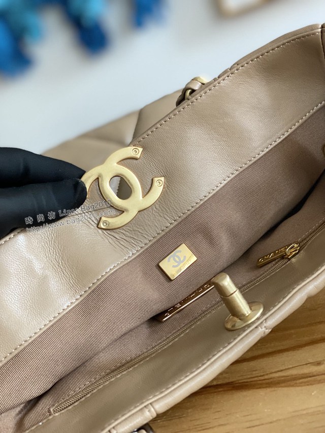 Chanel專櫃新款22b托特購物包 AS3519 香奈兒小羊皮雙鏈條肩背女士購物袋 djc4415